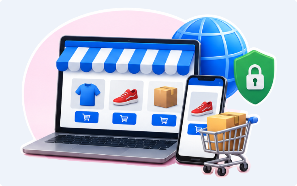 Ilustración de Tienda en línea SnappyTPV